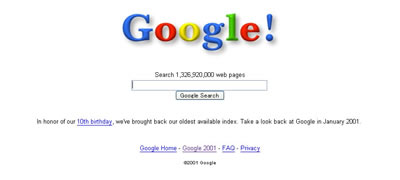2001 Google Search
