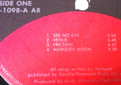 TELEVISION / Marquee Moon analog